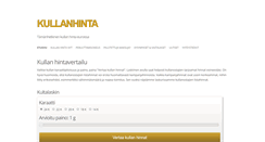Desktop Screenshot of kullanhinta.com